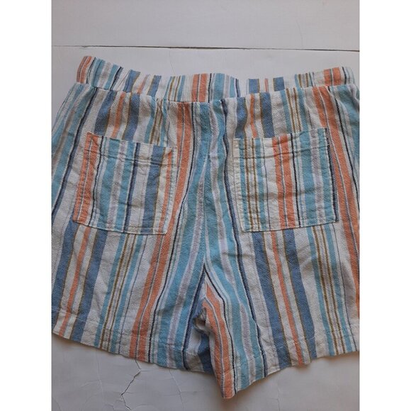 Briggs New York Multicolor Striped High Waist Shorts - Picture 7 of 9